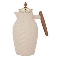 Noura thermos, light brown with wooden handle, 1 liter product image