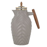 Noura thermos, cappuccino color with wooden handle, 1 liter product image