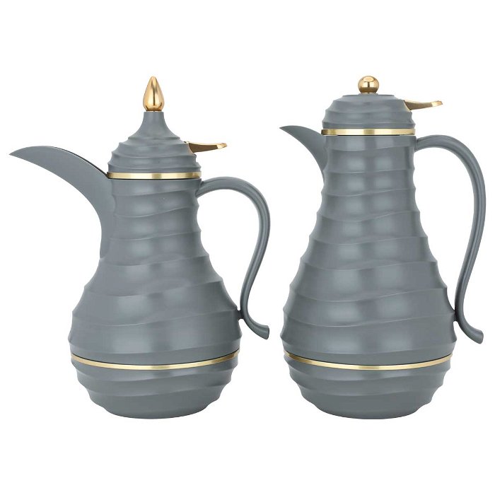 Blanca Thermos set, dark gray and gold, 2 pieces image 1