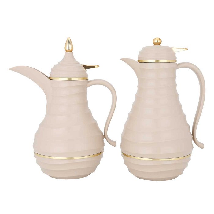 Blanca thermos set, light brown and golden, 2-pieces image 1