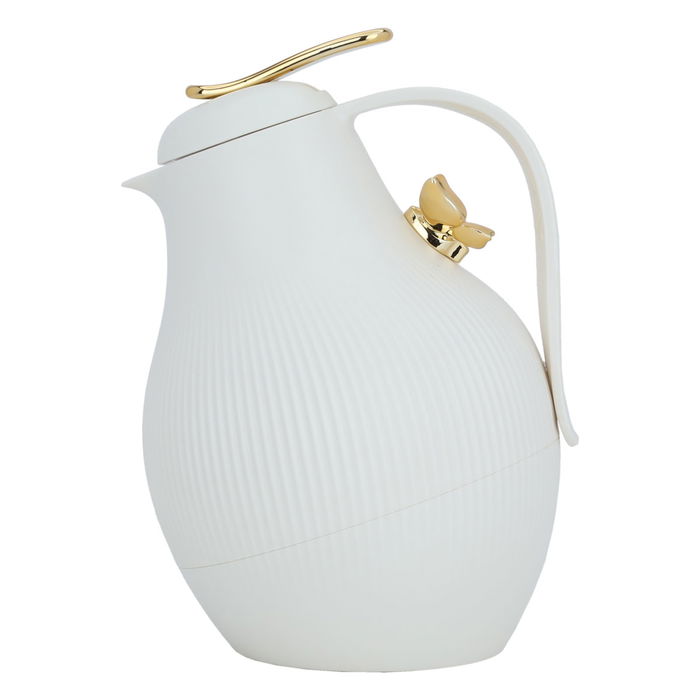 Dora Beige Butterfly Gold Thermos 1 liter image 1