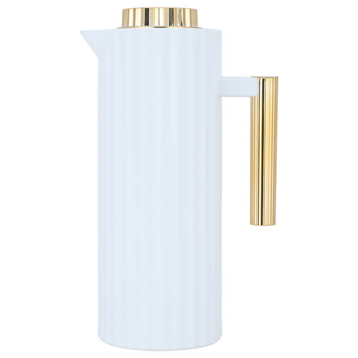 Rawaa 2 white and gold thermos, 1 liter image 1