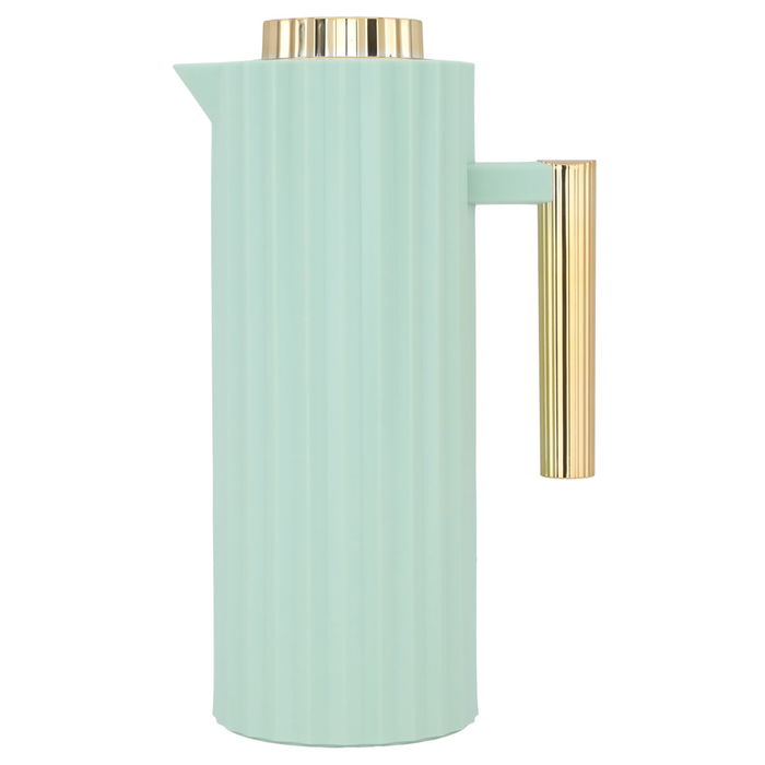 Rawaa 2 dark green thermos matcha with gold 1 liter image 1