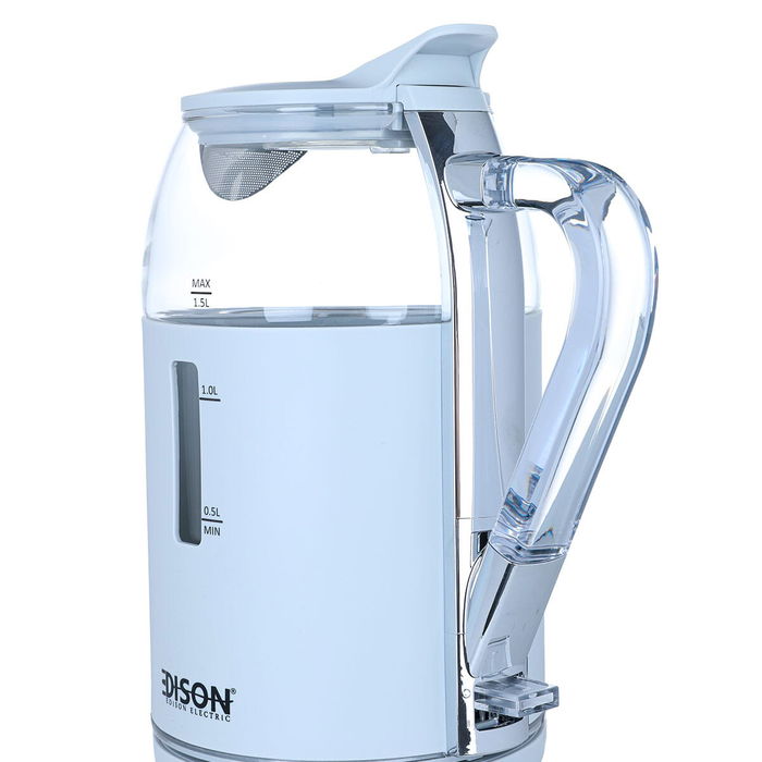 Edison Electric Glass Kettle, 1.5L, 2200W - Grey image 4