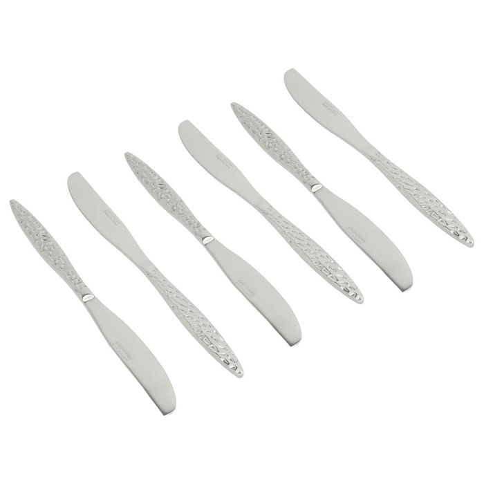 Embossed silver steel spoons set 30 pieces image 4