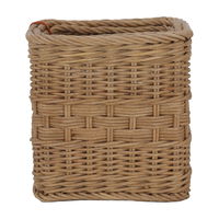 Square brown wicker basket product image