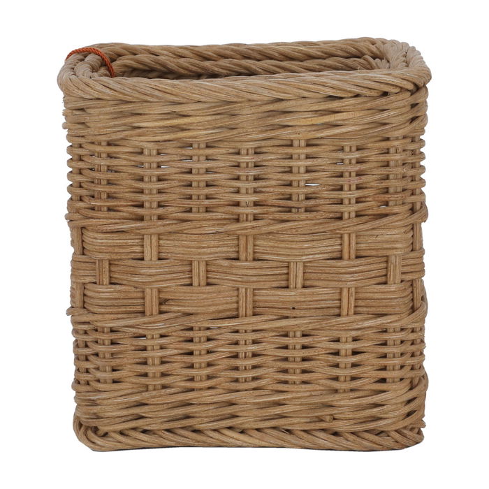 Square brown wicker basket image 1