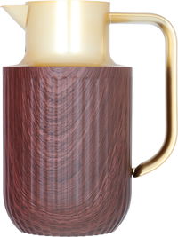 Everest Laura thermos, dark wood with a golden handle, 1 liter product image