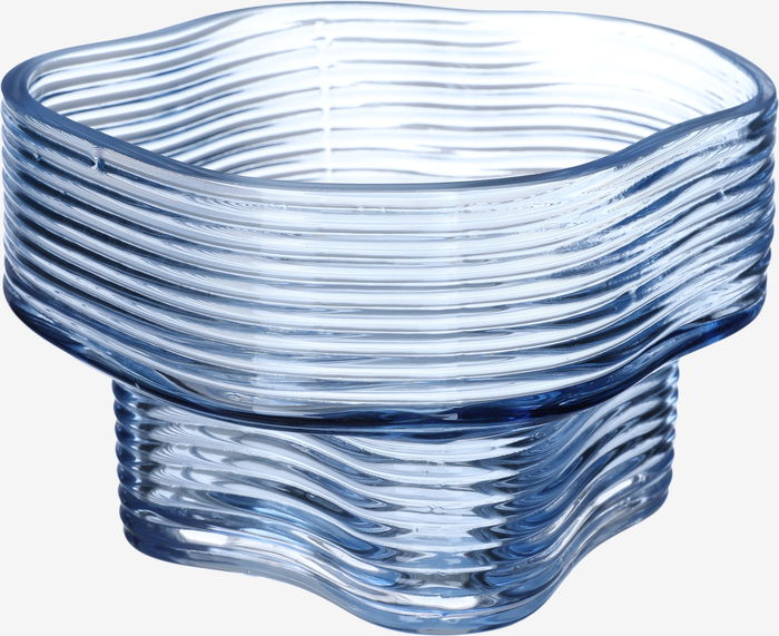 Al Saif Gallery Glass Dessert Serving Dish, 16.8 X 16.8 X 11 Cm - Light Blue image 2