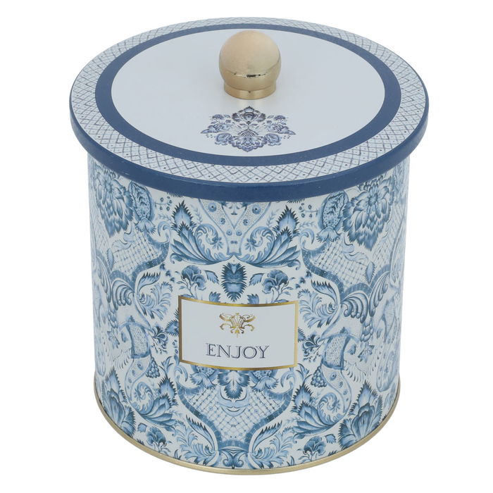 Round box with blue engraving lid 2.1 liters image 2