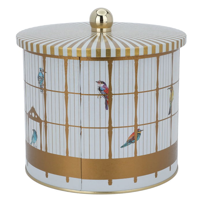 Round box with bird pattern lid 3.5 liter image 1