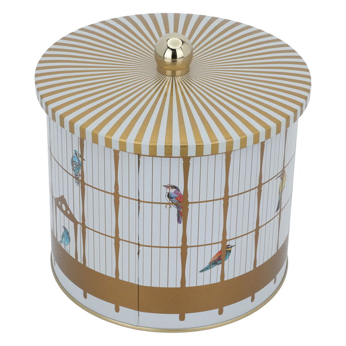 Round box with bird pattern lid 3.5 liter image 2