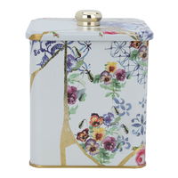 Square can with flower pattern lid 1.8 liter product image