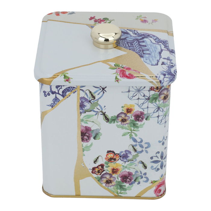 Square can with flower pattern lid 1.8 liter image 2