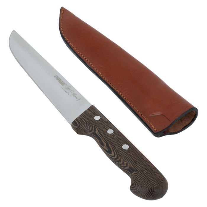 Turkish knife with wood handle and leather case 19 cm image 3