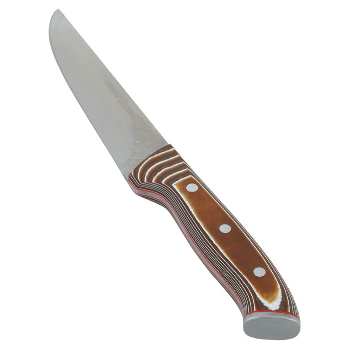 Turkish Knife Brown Patterned Wooden Hand 16.5 cm image 2