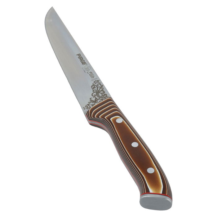 Turkish Knife Brown Embossed Wooden Hand 19 cm image 2