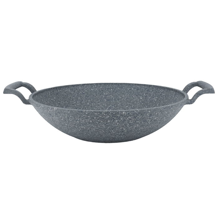 Turkish Granite Frying Pan Grey With Hands 30cm image 1