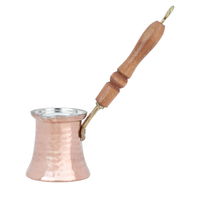 Luxury Turkish Copper Coffee Pot with Wood Hand 0.15 Liter product image