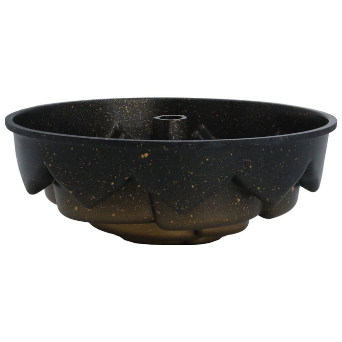 Black steel cake pan with Turkish rose pattern image 2