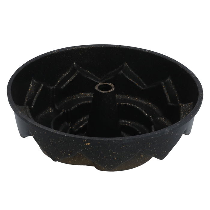 Black steel cake pan with Turkish rose pattern image 1