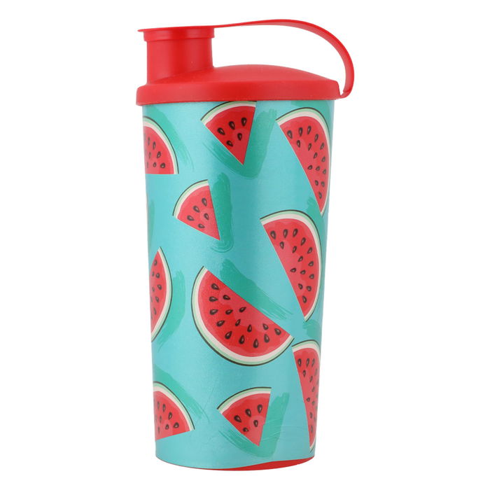 Watermelon cup with a red lid with lock 470 ml image 1