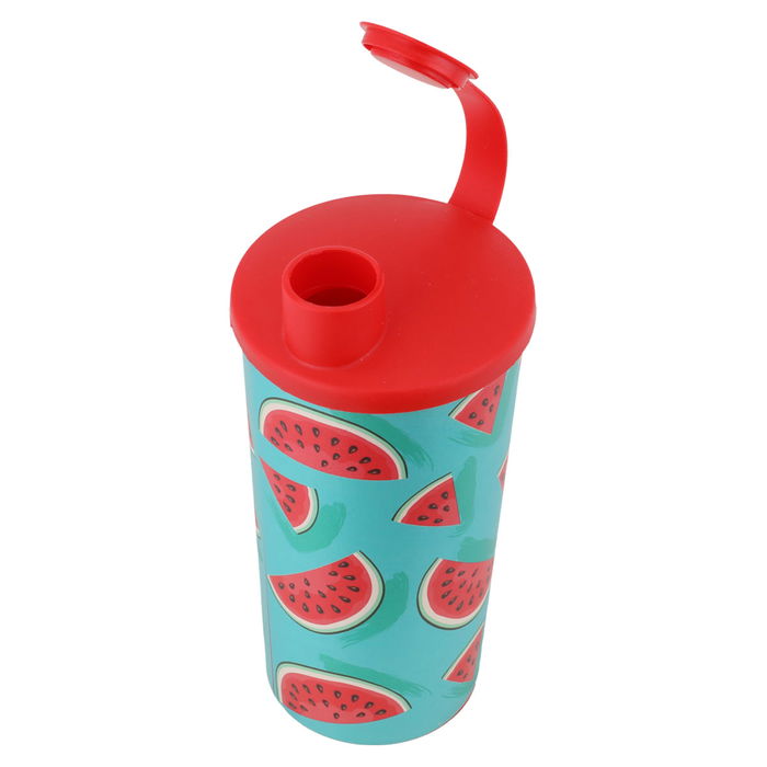 Watermelon cup with a red lid with lock 470 ml image 2