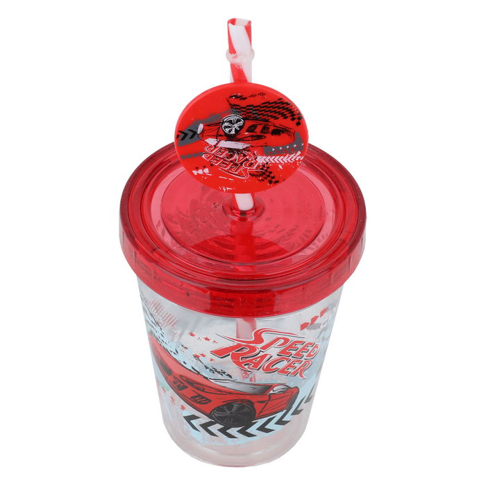 Racing car mug with red lid, 450 ml image 2