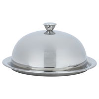 Round steel cake serving plate with a Turkish lid, 24 cm product image