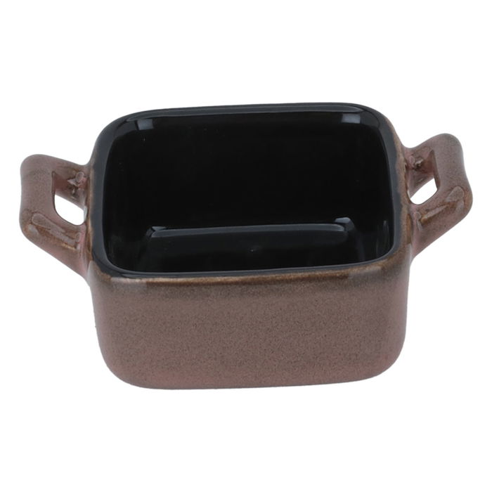 Square bowl with brown porcelain handle image 2