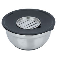 Steel Salad Pot Set with Grater with Lid 4 Pieces product image