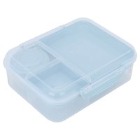 Divided lunch box with a cup with a Turkish light blue plastic lid product image