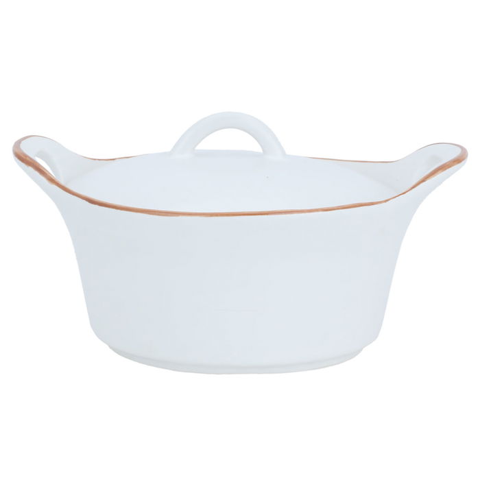 Bowl Round Porcelain Oven With Lid Handle 350 ml image 1