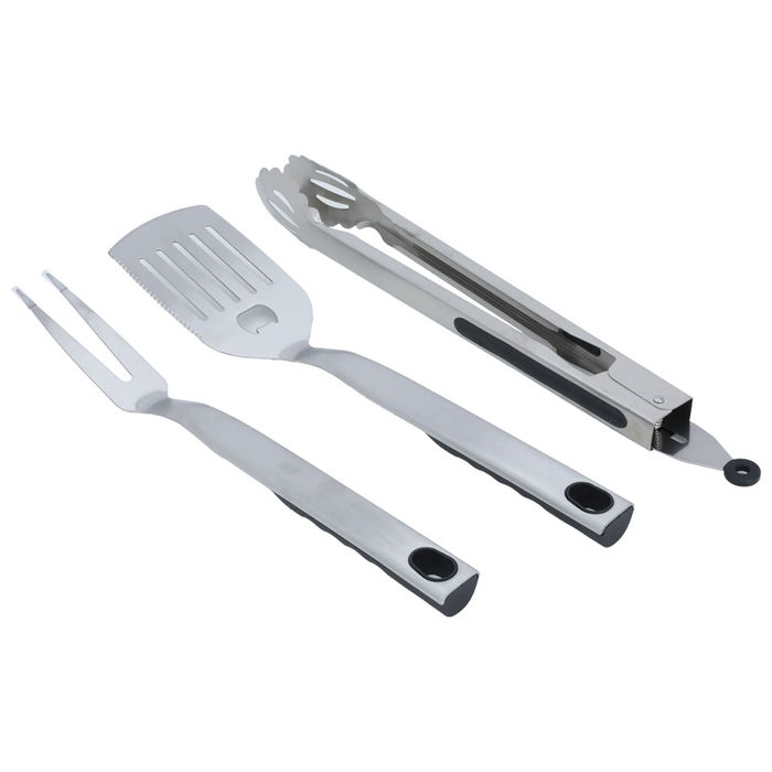 Steel barbecue tools set 3 pieces image 1