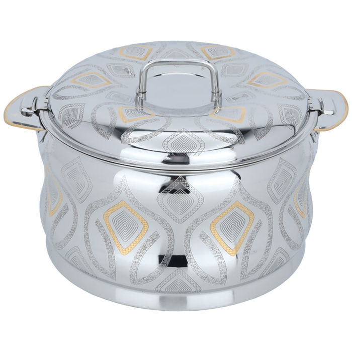 Sunrise Food Container Indian Silver Gold Steel 5000 ml image 1