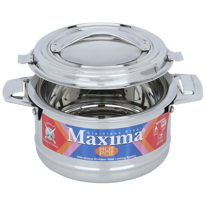 Maxima Indian Food Container Silver Steel 1000 ml image 2