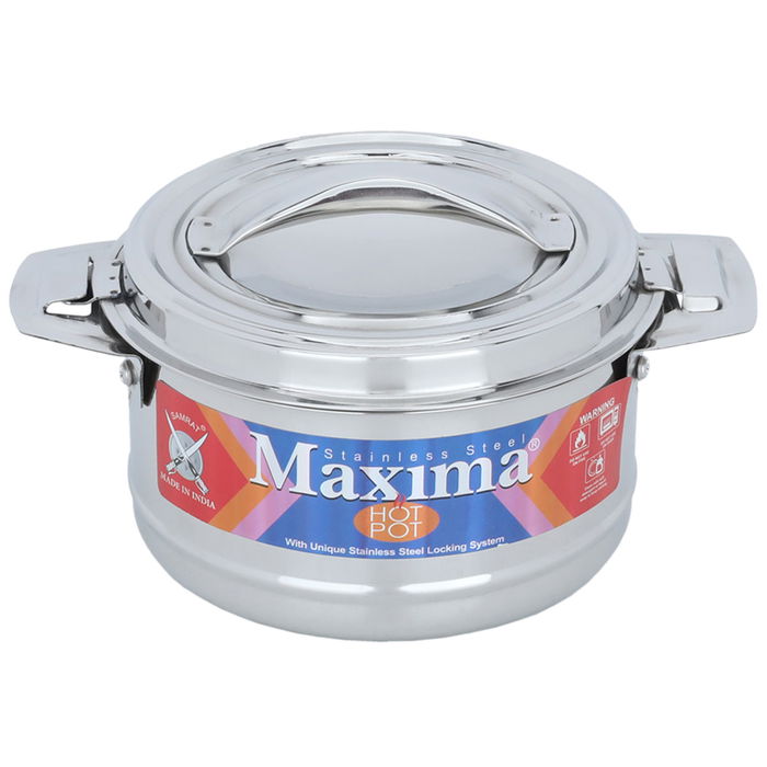 Maxima Indian Food Container Silver Steel 1000 ml image 1