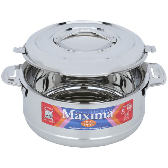 Indian Food Container Silver Steel 2500 ml image 2