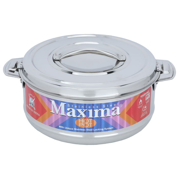 Indian Food Container Silver Steel 3500 ml image 1