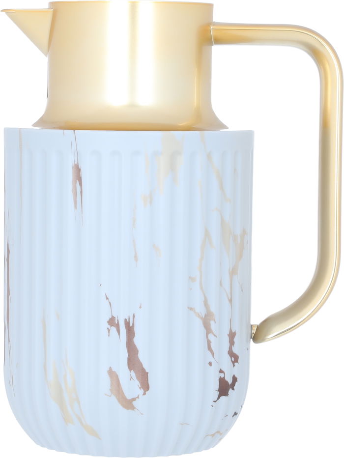 Everest Laura thermos, gray marble with a golden handle, 1 liter image 1