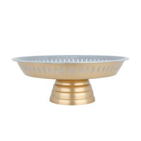 India Light Grey Round Cake Stand With Small Gold Base product image