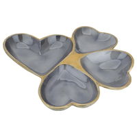 India Serving plate divided dark gray with gold product image