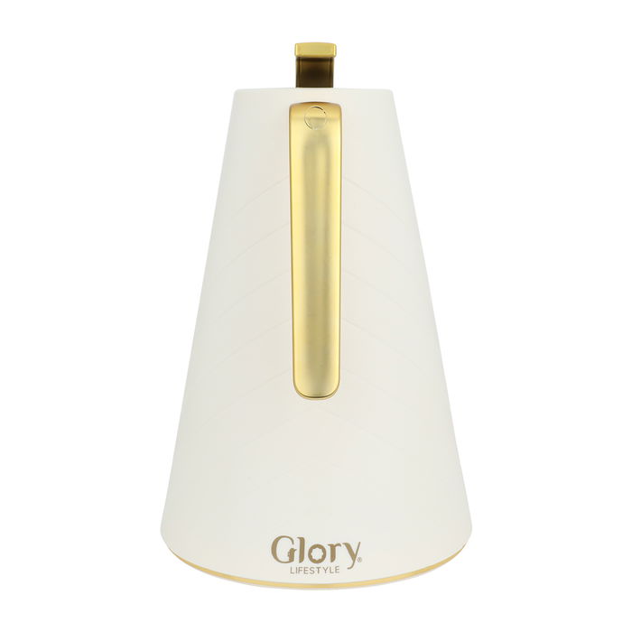 Glory Brew Thermos, Light Beige, Gold Handle, 1 Liter image 2