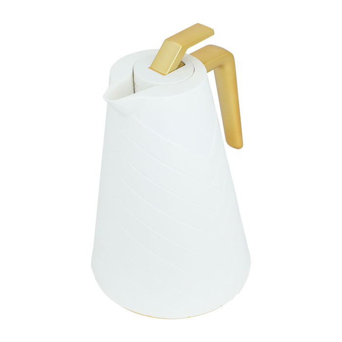 Glory Pro white thermos with golden handle 1 liter image 3