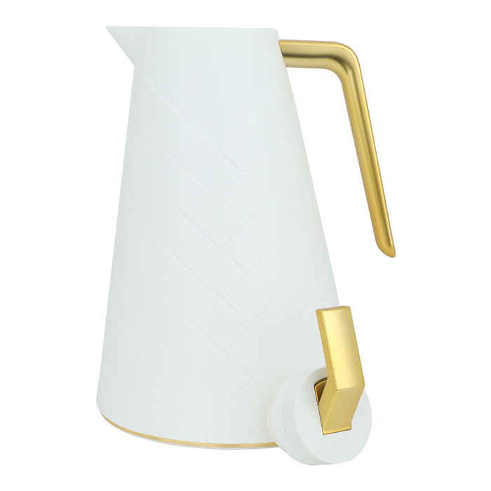 Glory Pro white thermos with golden handle 1 liter image 5