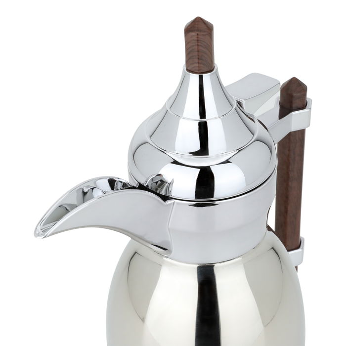 Dallah Shahd. Silver with dark wooden handle 0.35 liter image 3