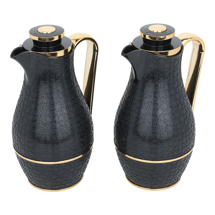 Hessah thermos set, black and gold, 2 pieces image 2