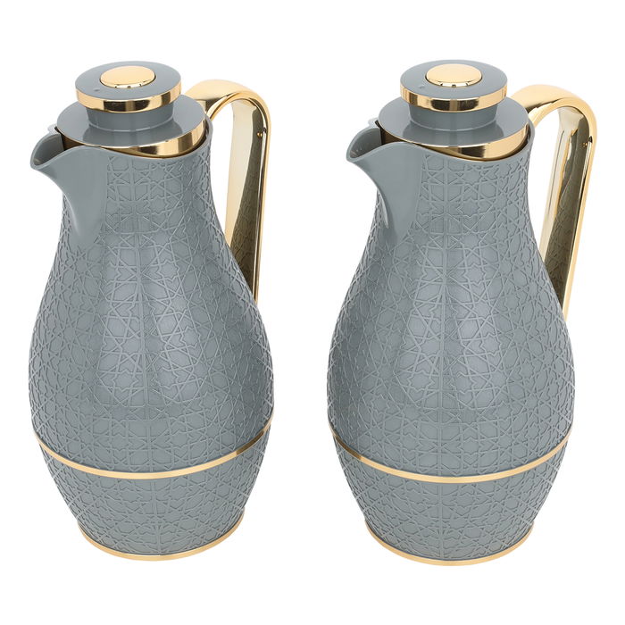 Hessah thermos set, dark gray and gold, 2 pieces image 2