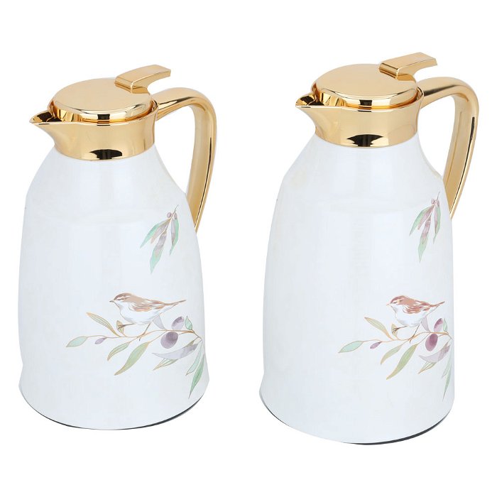 Two-piece gold pearl Taghreed thermos set image 2
