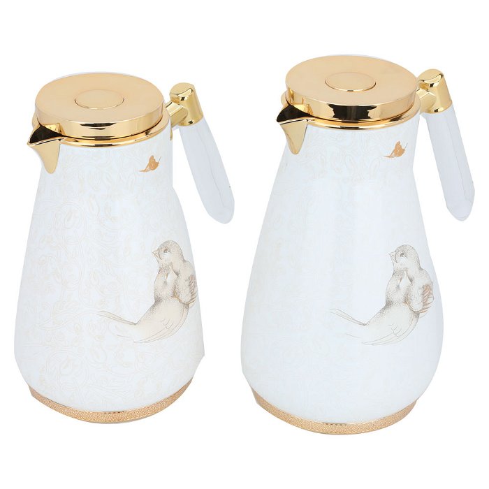Harmony pearl thermos set with gold and transparent handle, two pieces image 2